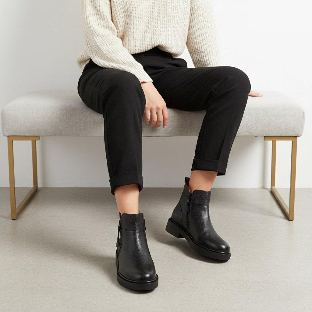 بوت چرم زنانه B&H 362