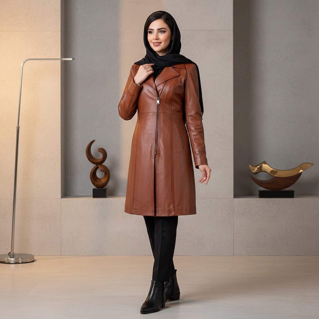 پالتو چرم زنانه مونیکا 