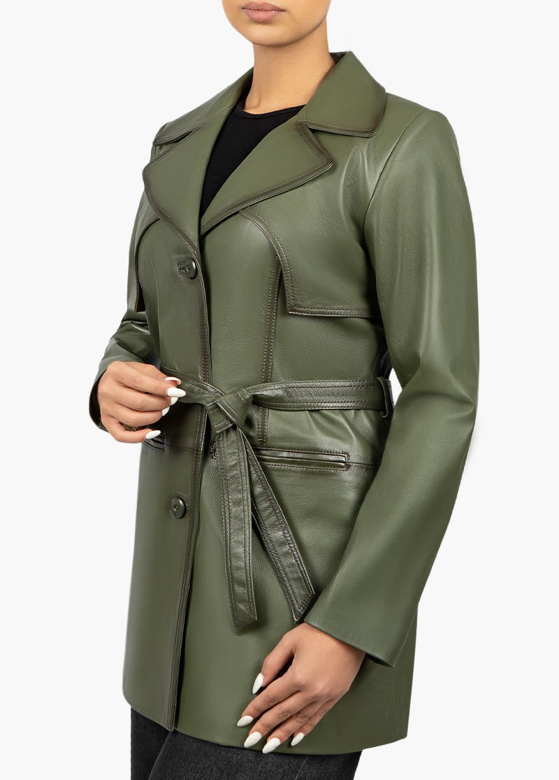 پالتو چرم زنانه آوا
