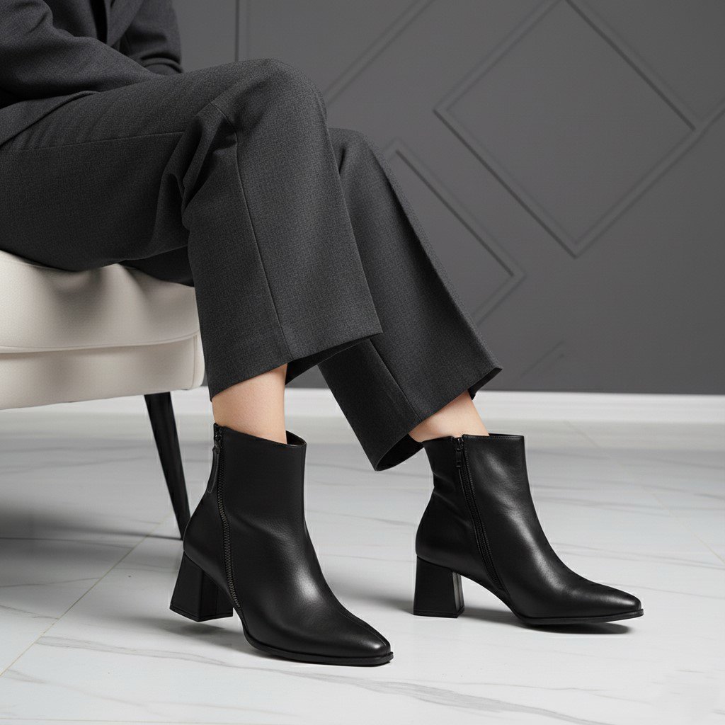 بوت چرم زنانه kh 912